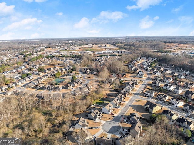 drone / aerial view featuring a residential view