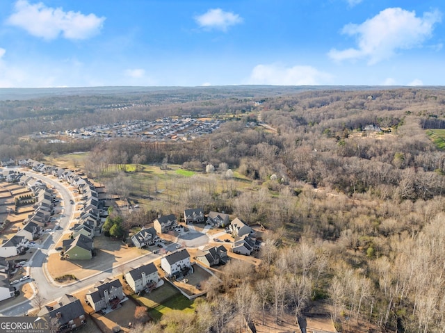 aerial view featuring a residential view