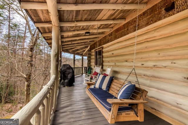 view of wooden terrace