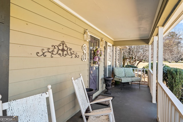 view of patio with covered porch