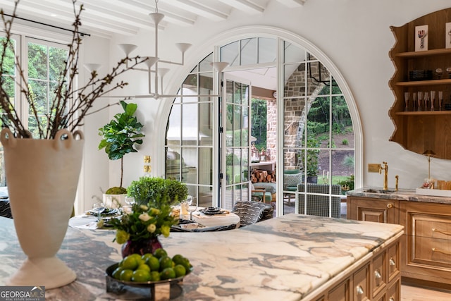 41 Blackland Rd NW, Atlanta, GA 30342 - dining room featuring beam ceiling