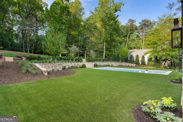 41 Blackland Rd NW, Atlanta, GA 30342 - view of yard featuring a fenced in pool