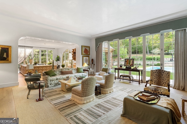 41 Blackland Rd NW, Atlanta, GA 30342 - living area featuring baseboards and wood finished floors