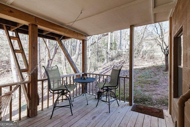 view of wooden terrace