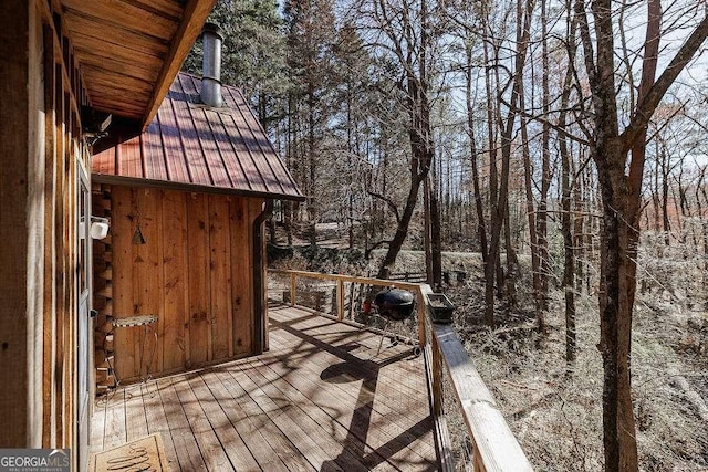 view of wooden terrace