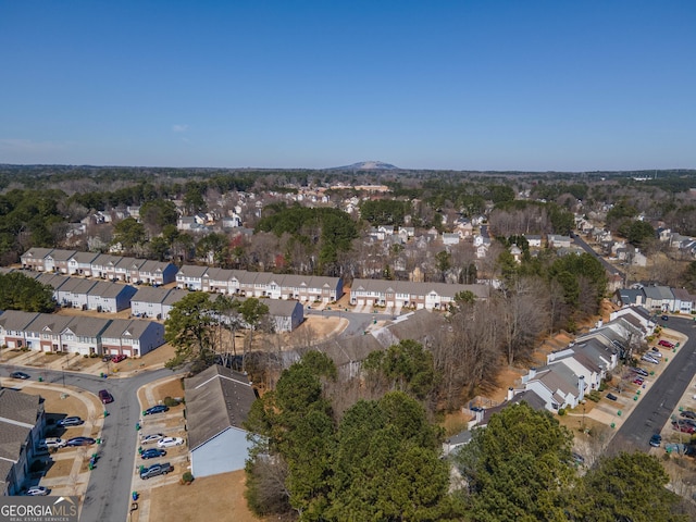 aerial view with a residential view