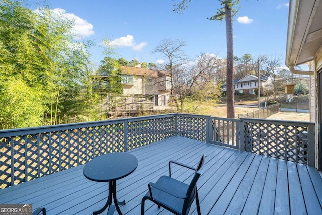 view of wooden deck