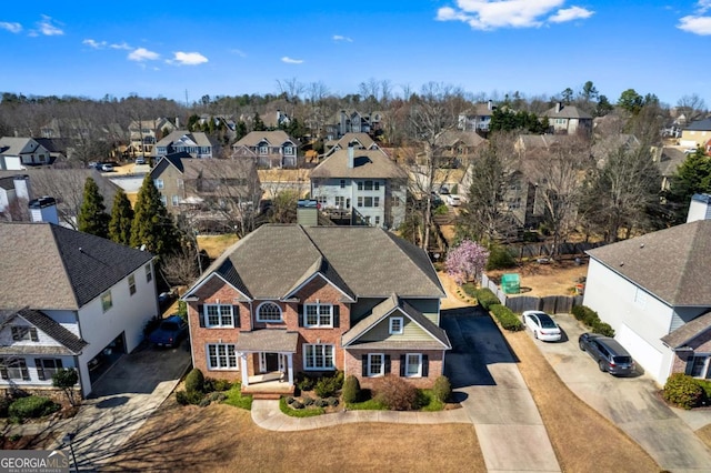 drone / aerial view featuring a residential view