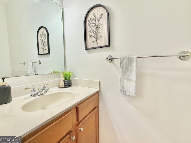 full bath featuring tile patterned flooring, visible vents, a shower stall, a bath, and vanity