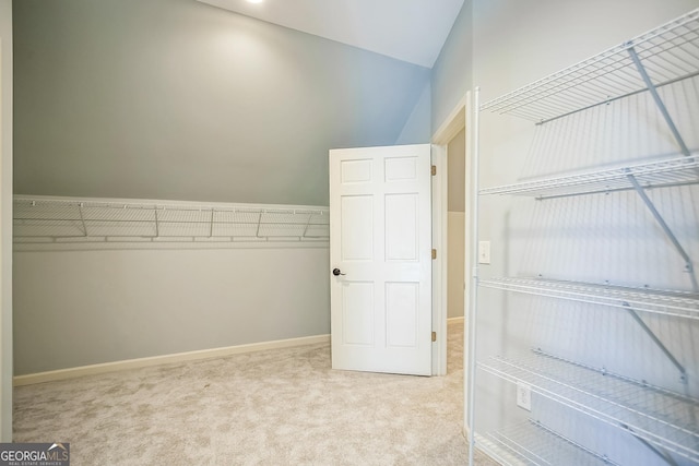 spacious closet with carpet floors