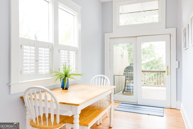 dining room featuring wood finished floors