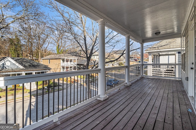view of wooden terrace