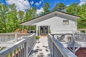 6505 Samoa Way, Flowery Branch, GA 30542 - view of wooden terrace