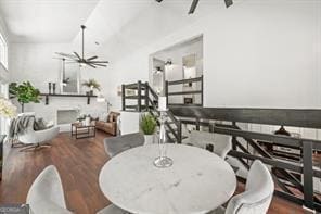 dining area featuring wood finished floors