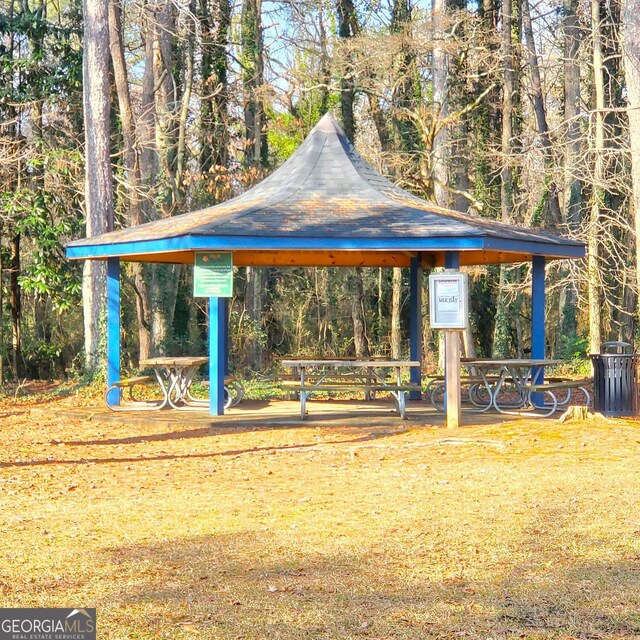 view of home's community featuring a gazebo and a lawn