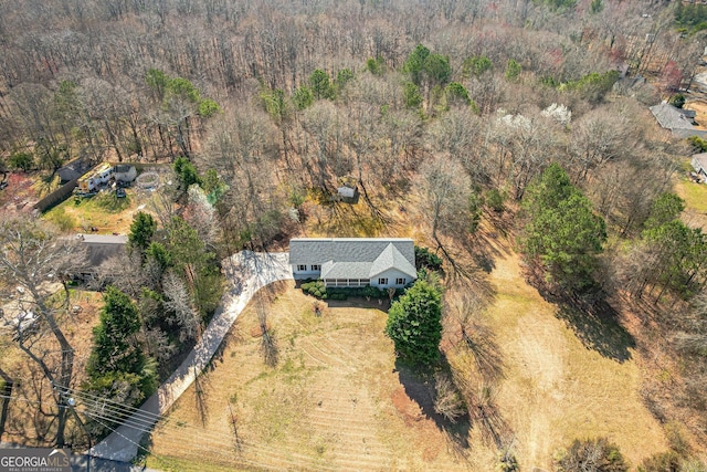 aerial view with a view of trees