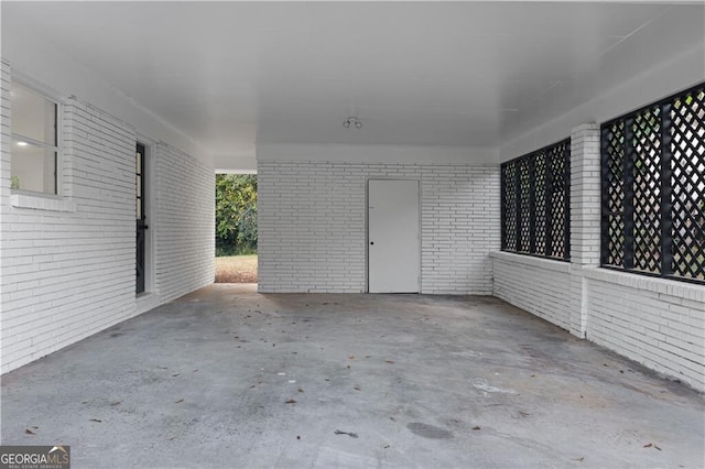 view of patio with a carport