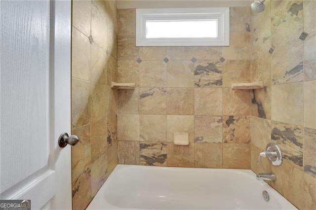 full bathroom featuring shower / bath combination