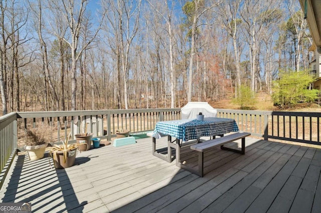 view of wooden deck