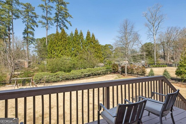 view of wooden deck