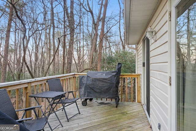 view of wooden deck