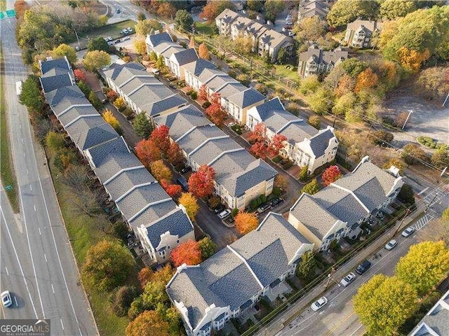 drone / aerial view featuring a residential view