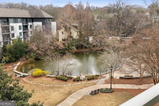 view of water feature