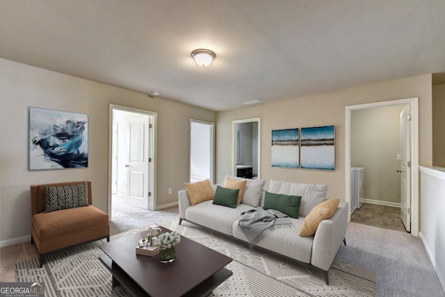 3082 Cedar Glade Ln NE, Buford, GA 30519 - living area featuring light carpet and baseboards