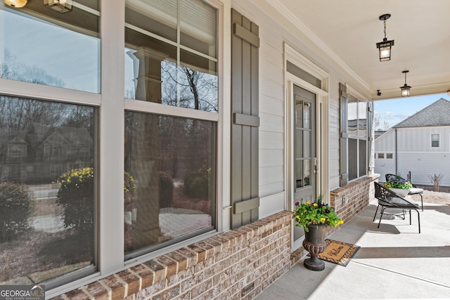 view of patio / terrace with covered porch