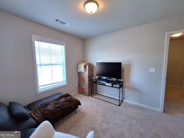 interior space featuring visible vents and baseboards