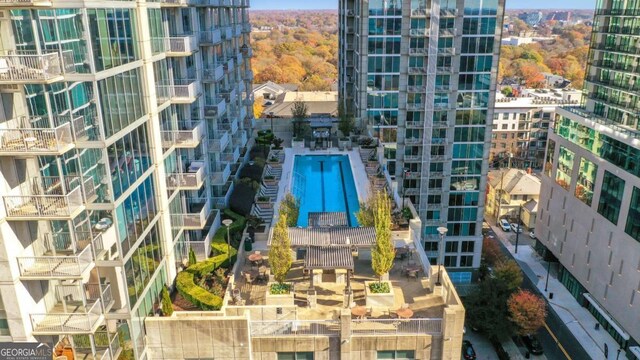 birds eye view of property