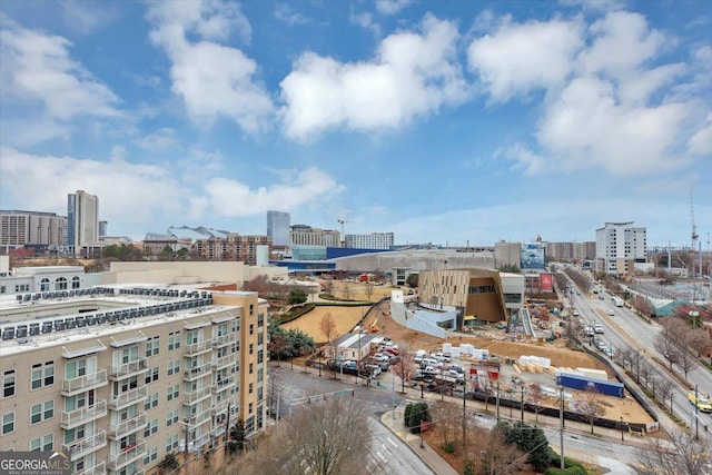 drone / aerial view featuring a view of city