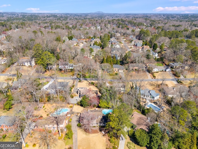 drone / aerial view featuring a residential view