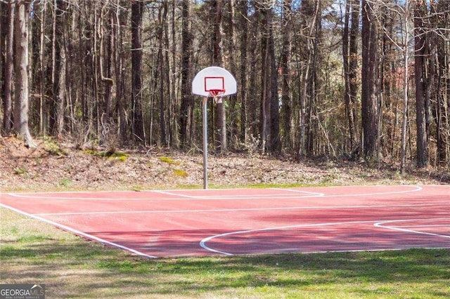 view of basketball court featuring community basketball court