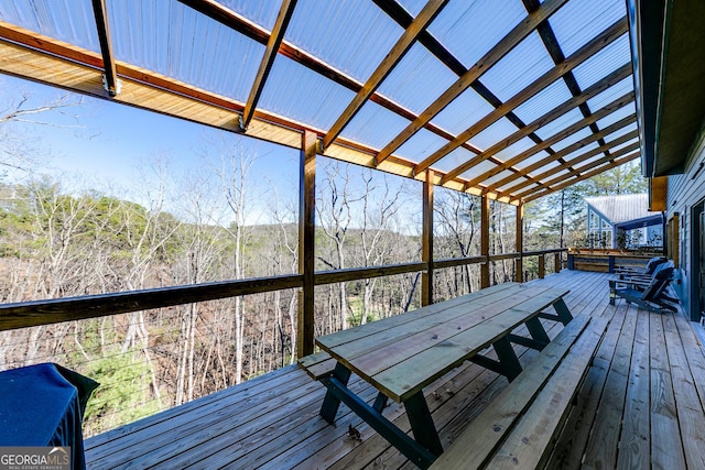 view of wooden terrace