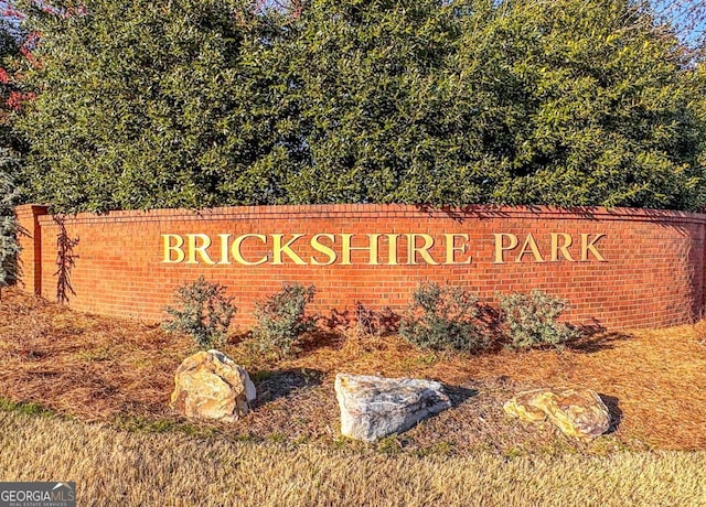 view of community sign