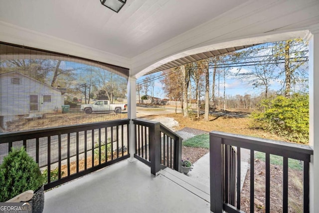 exterior space featuring covered porch