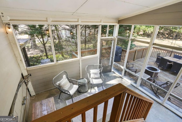 view of sunroom