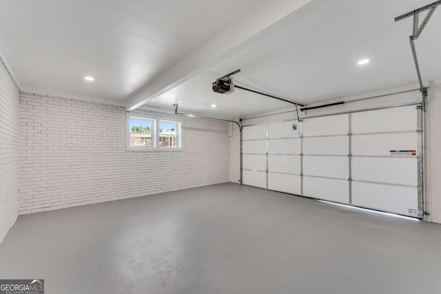 garage featuring a garage door opener