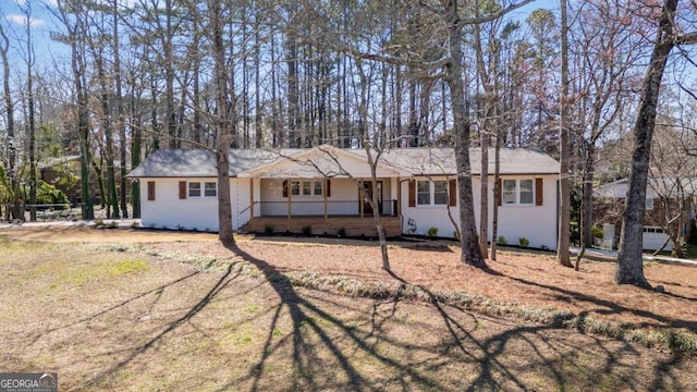 ranch-style home with brick siding