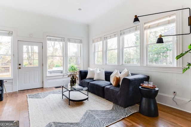 view of sunroom