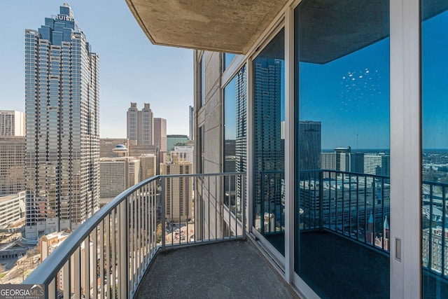 balcony with a city view