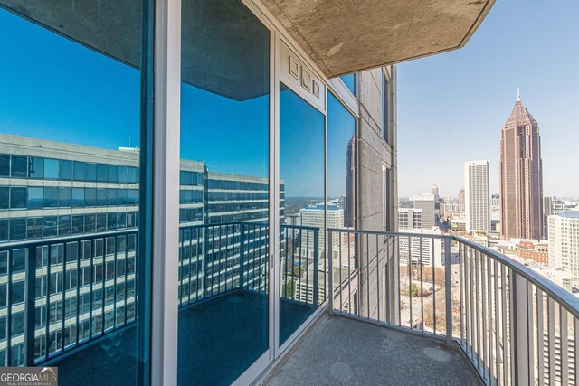 balcony with a city view