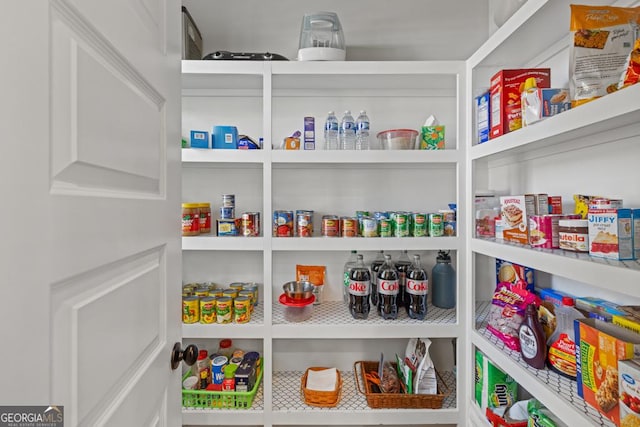 view of pantry