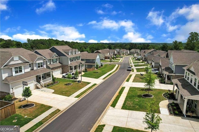 birds eye view of property featuring a residential view