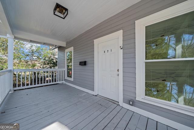 view of wooden deck