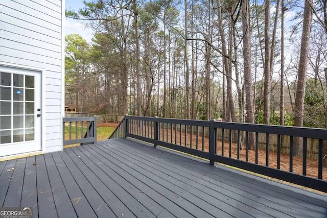 view of wooden deck