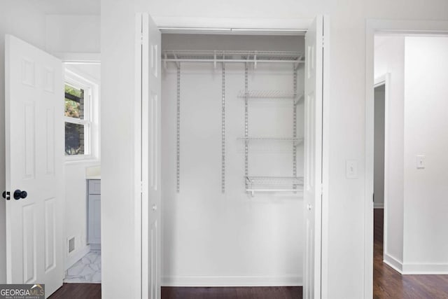 closet featuring visible vents