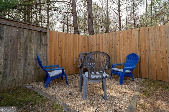 view of patio with fence