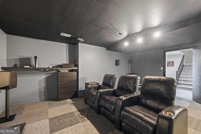 home theater with visible vents